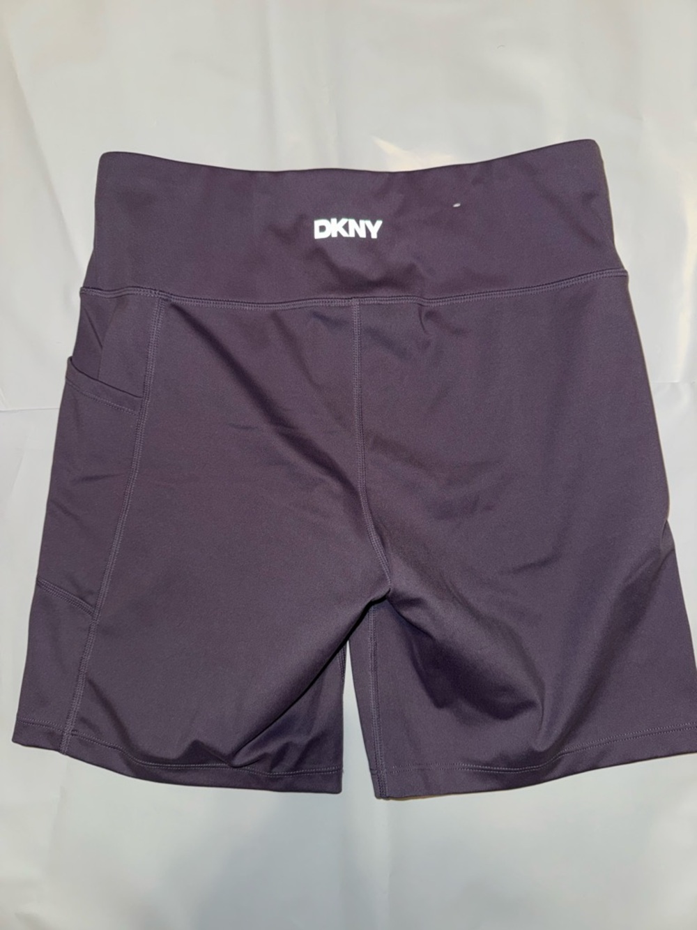 DKNY Women's Deep Purple Bike Shorts with Side Pocket
